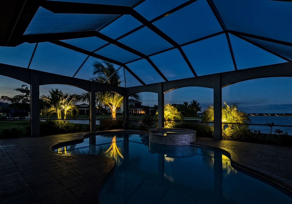 pool landscape lighting naples